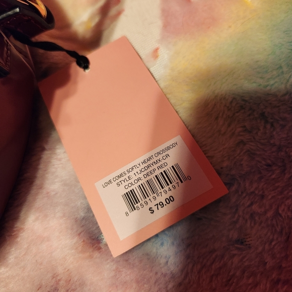 Juicy Couture Heart-Shaped Deep Red Love Comes Softly Crossbody Bag - Picture 2 of 2